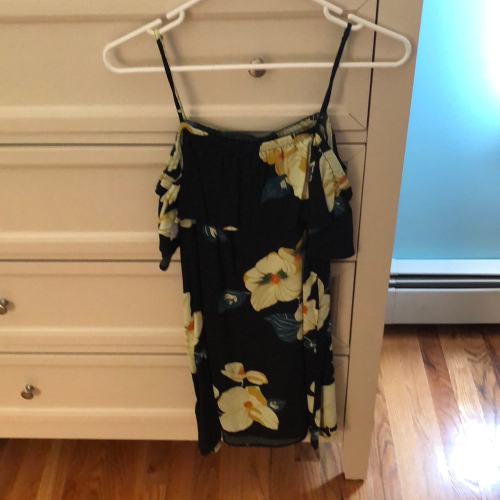 Black dress with flowers